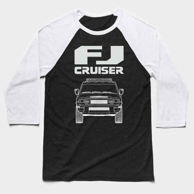 FJ Cruiser Baseball T-Shirt by FurryBallBunny